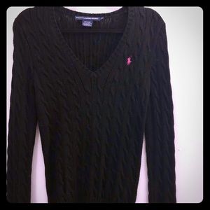 Black Vneck Ralph Lauren Sweater